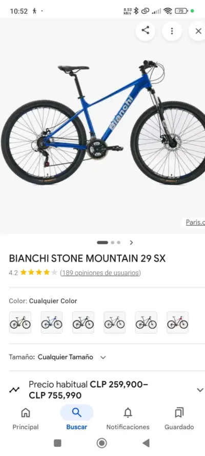 Bicicleta Bianchi Stone Mountain 29 SX Azul - miniatura 1