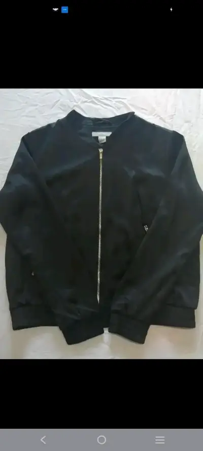 Chaqueta bomber negra básica - miniatura 2