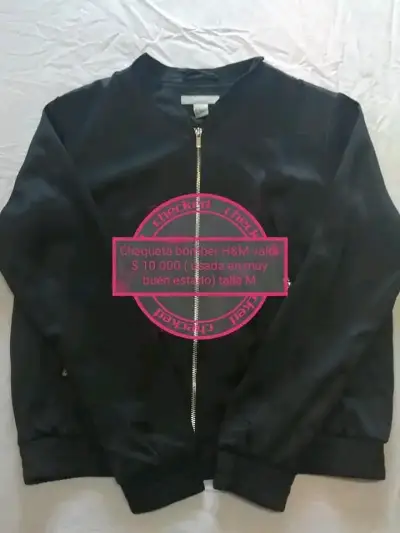 Chaqueta bomber negra básica - miniatura 3