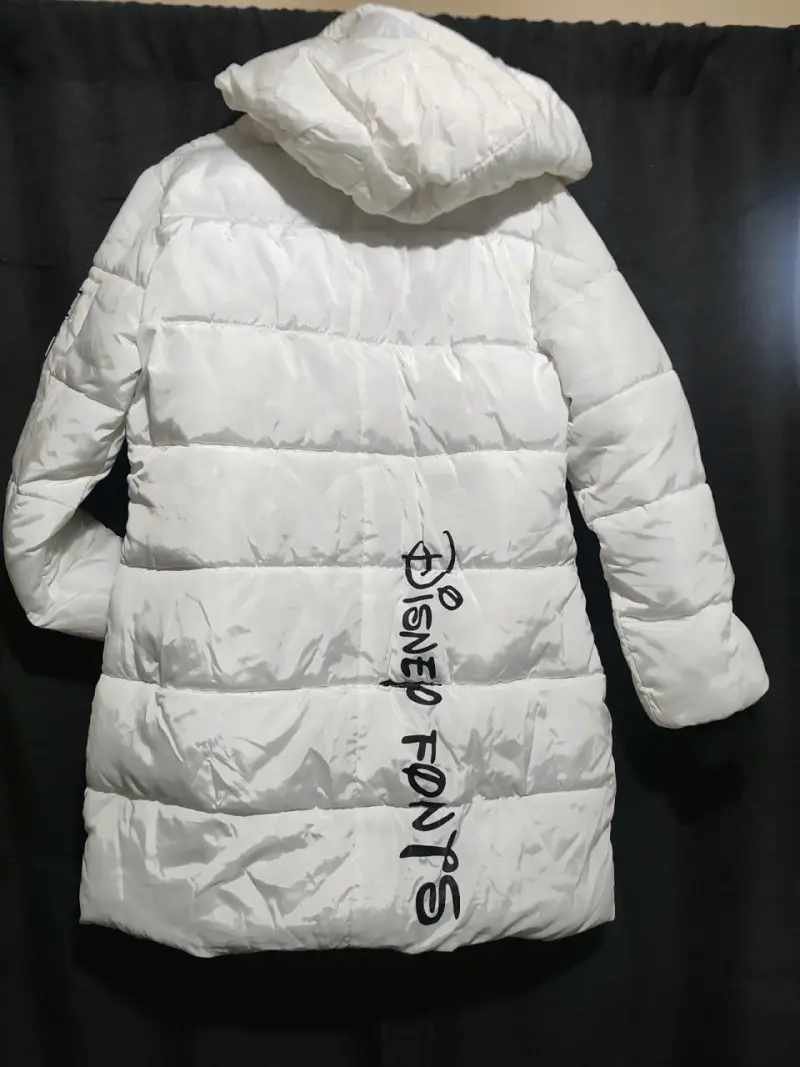 Parka blanca con capucha - 3