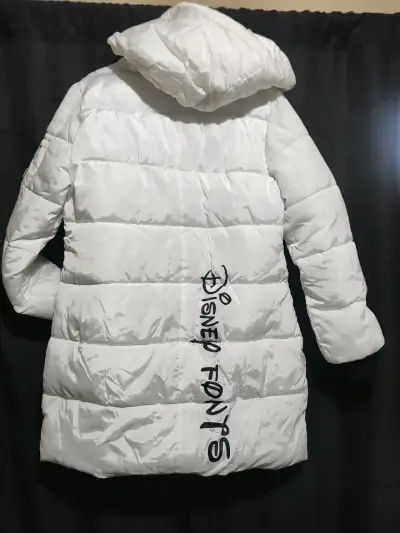 Parka blanca con capucha - miniatura 3