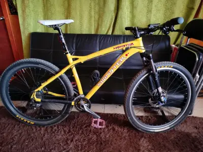 Bicicleta de montaña amarilla - miniatura 2