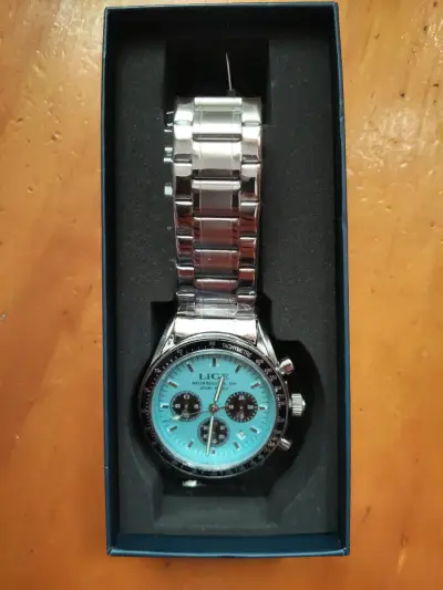 Reloj LIGE dorado y marrón - miniatura 3