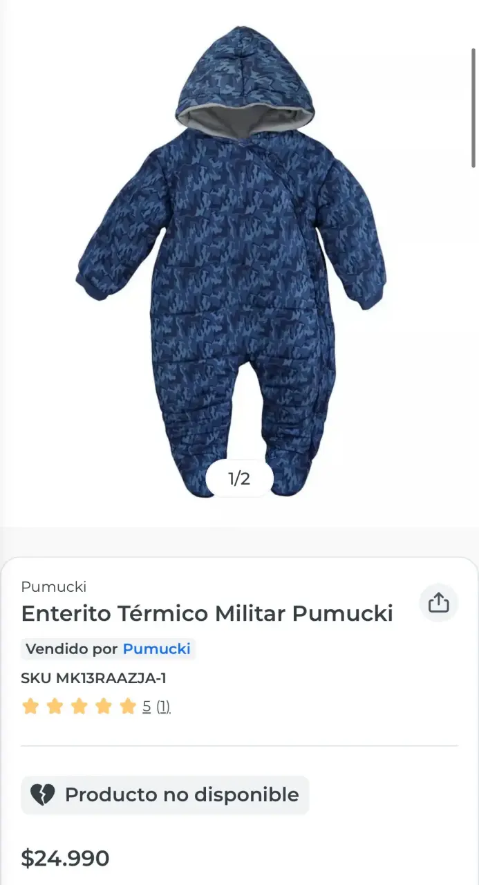 Enterito azul para bebé - 6