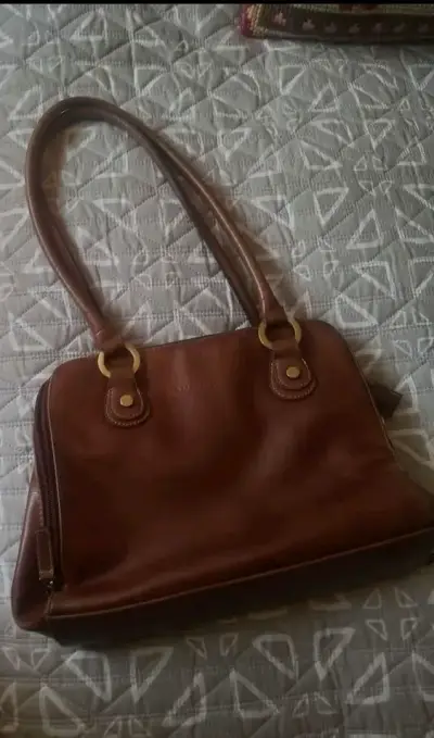 Cartera de cuero café Amphora - miniatura 2