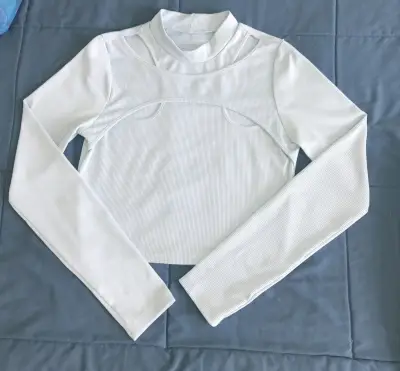 Polera celeste claro de manga larga - miniatura 1