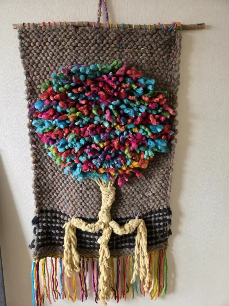 Telar de árbol colorido
