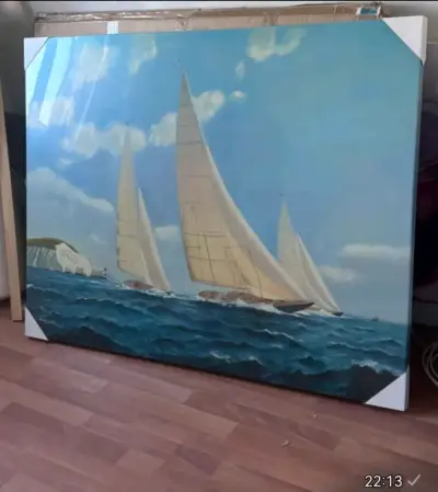 Cuadro de velero en el mar - miniatura 2