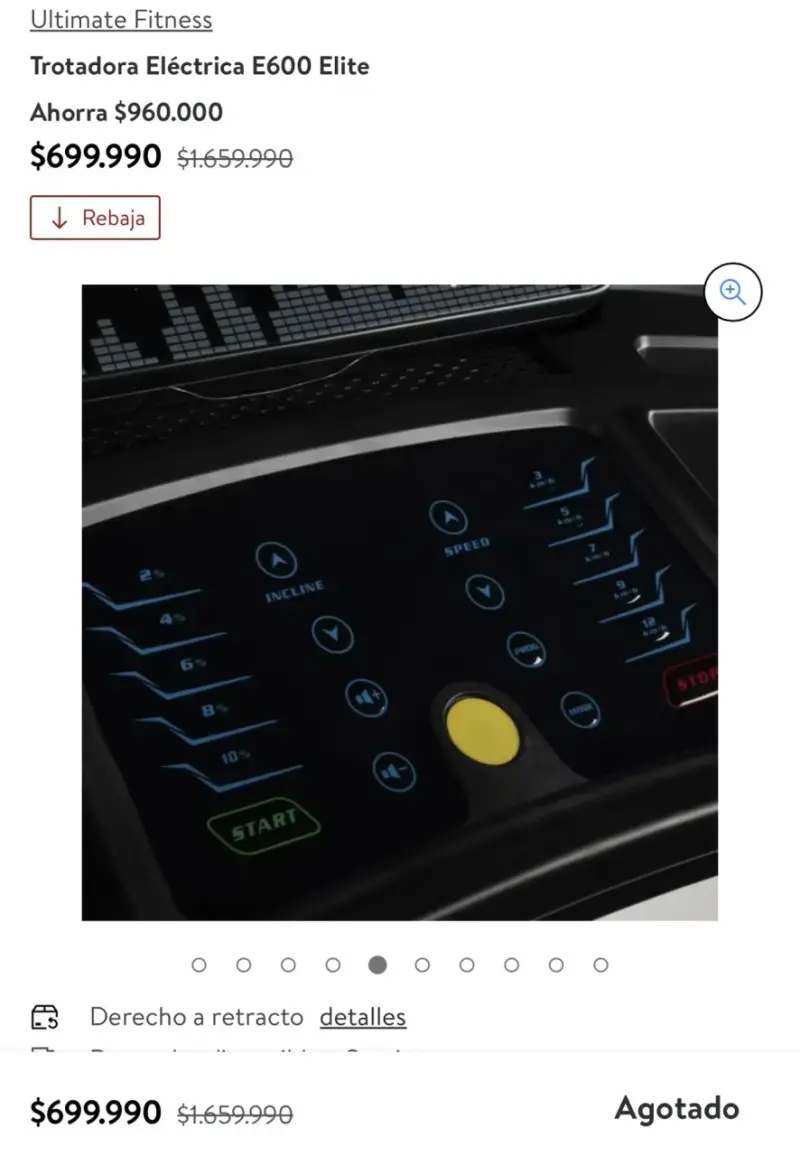 Trotadora Eléctrica Ultimate E600 Elite - 4