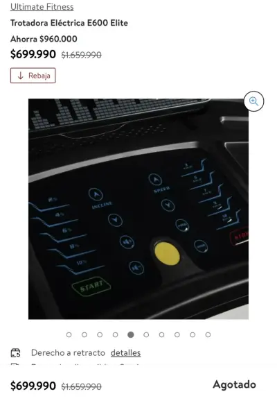 Trotadora Eléctrica Ultimate E600 Elite - miniatura 4