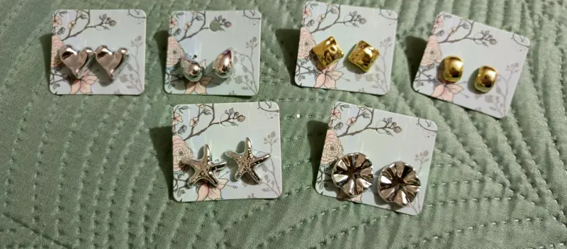 aros dorados y plateados
