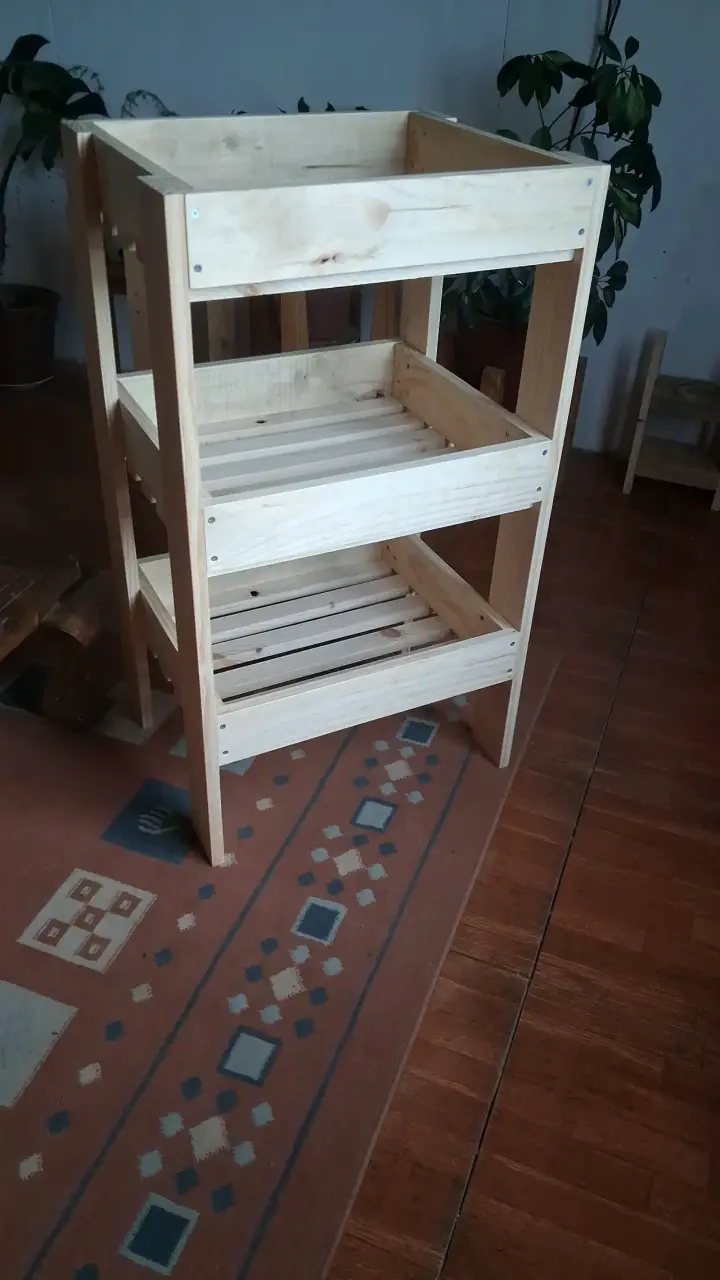 Porta rollo madera con repisa - 3