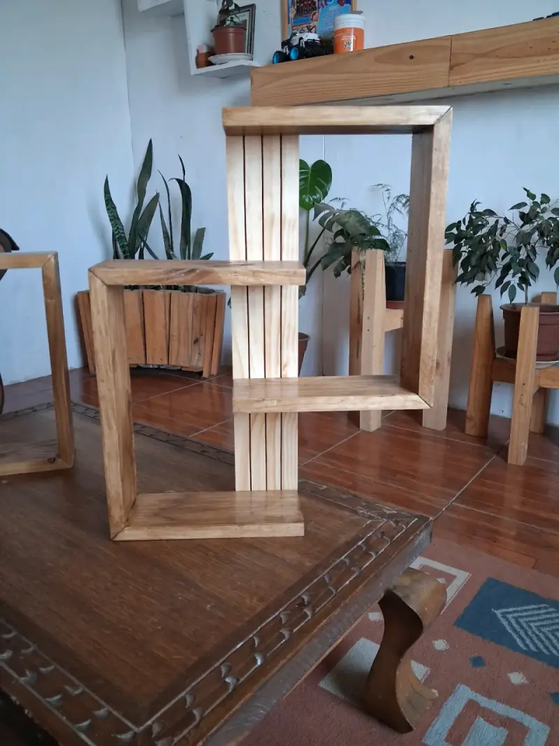 Porta rollo madera con repisa - 5