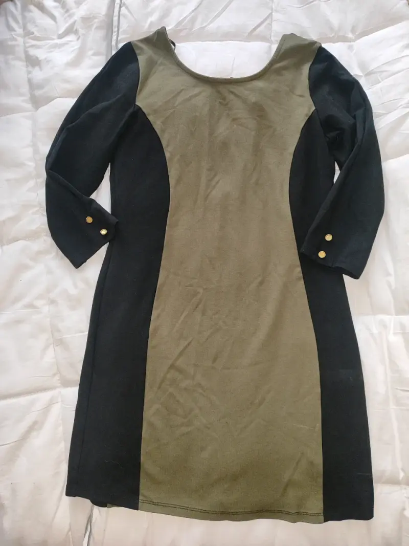 Vestido verde y negro - 2