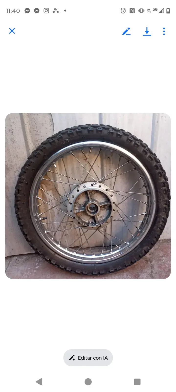 Ruedade moto trasera