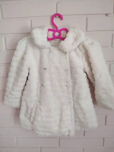 Abrigo infantil de peluche morado - miniatura 1