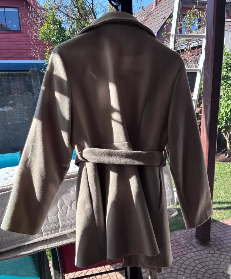 Abrigo beige de lana - 3