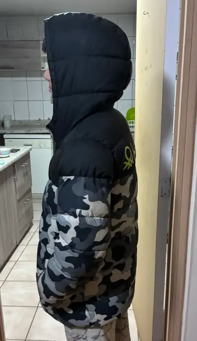 Parka niño camuflaje negro y gris - miniatura 3