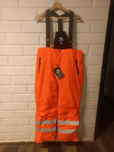 Pantalón térmico naranja con tirantes - miniatura 1
