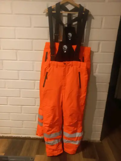 Pantalón térmico naranja con tirantes - miniatura 2