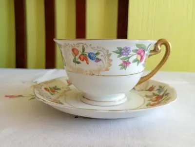 Plato de cerámica floral decorativo - miniatura 5