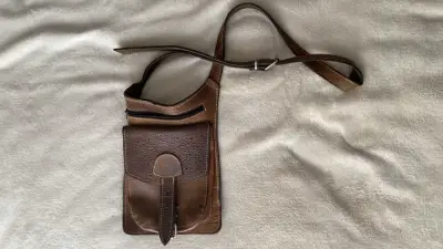 Cartera bandolera Muslera cuero marrón - miniatura 1