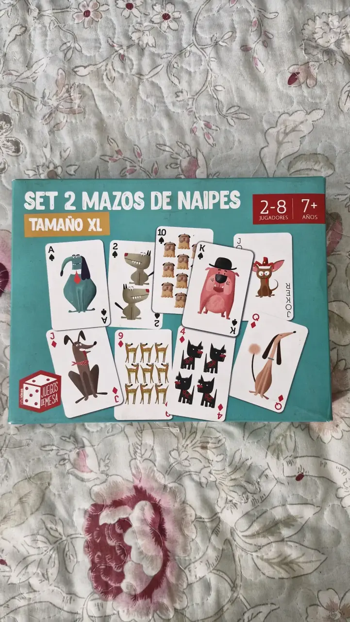 Set 2 mazos de naipes XL