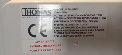 Microondas blanco Thomas - miniatura 4