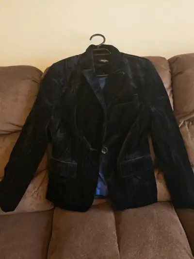 Blazer negro de gamuza - miniatura 1