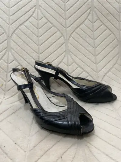 Zapatos de tacón negro vintage GACEL - miniatura 1