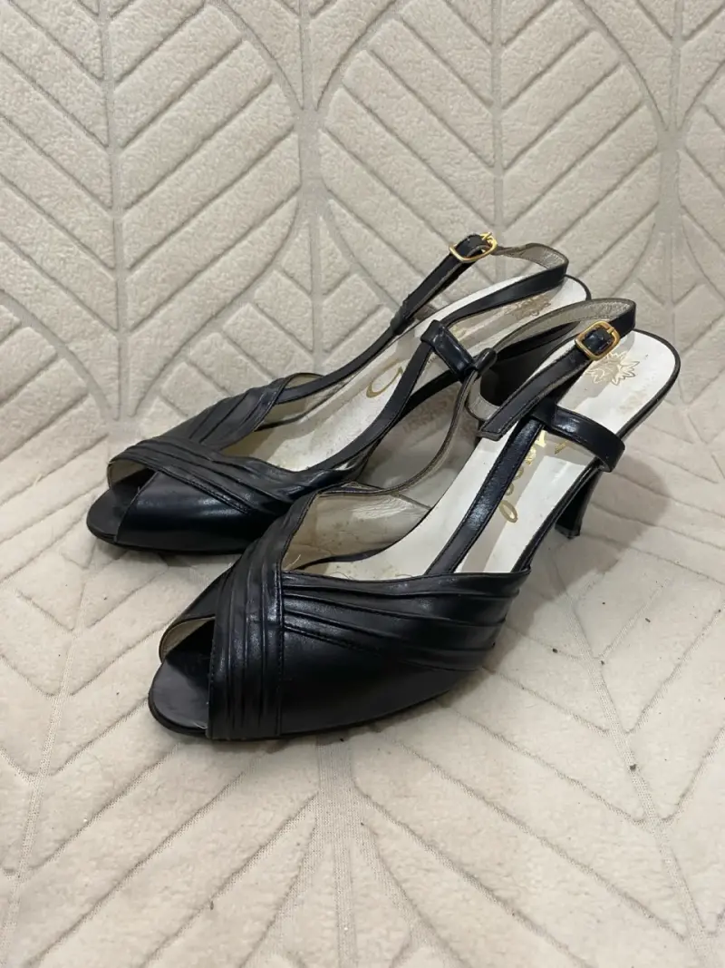 Zapatos de tacón negro vintage GACEL - 4
