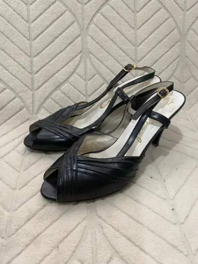Zapatos de tacón negro vintage GACEL - miniatura 4