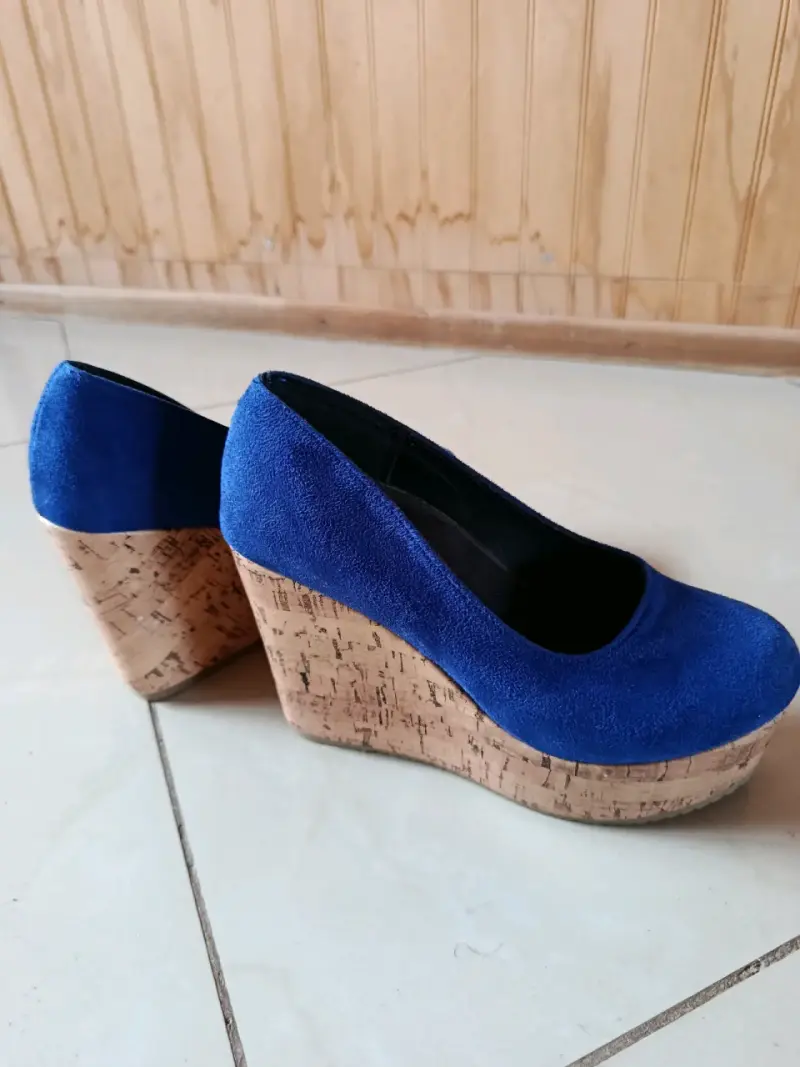 Zapatos plataforma azul - 3