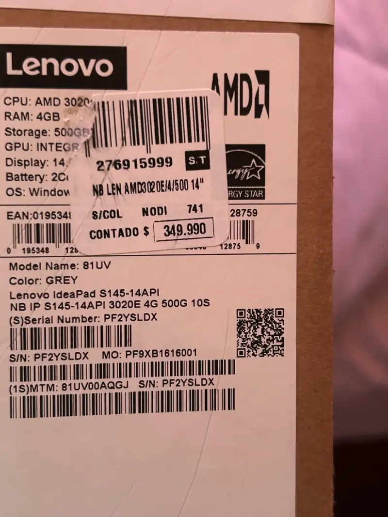 Notebook Lenovo AMD Plateado - 4