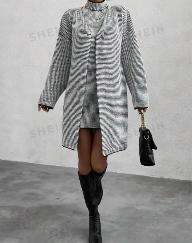 Conjunto vestido y abrigo - 6