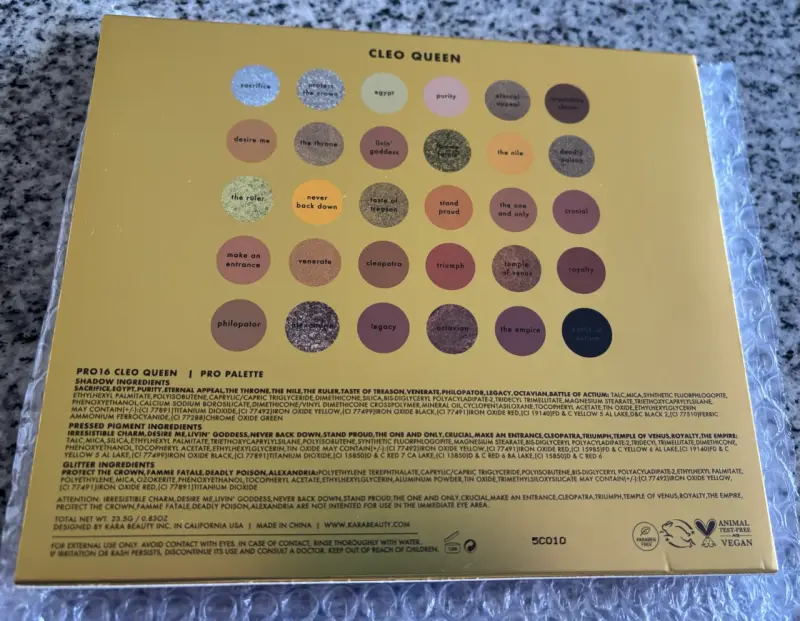 Paleta de sombras Kara Duo “Cleo Queen” - 3