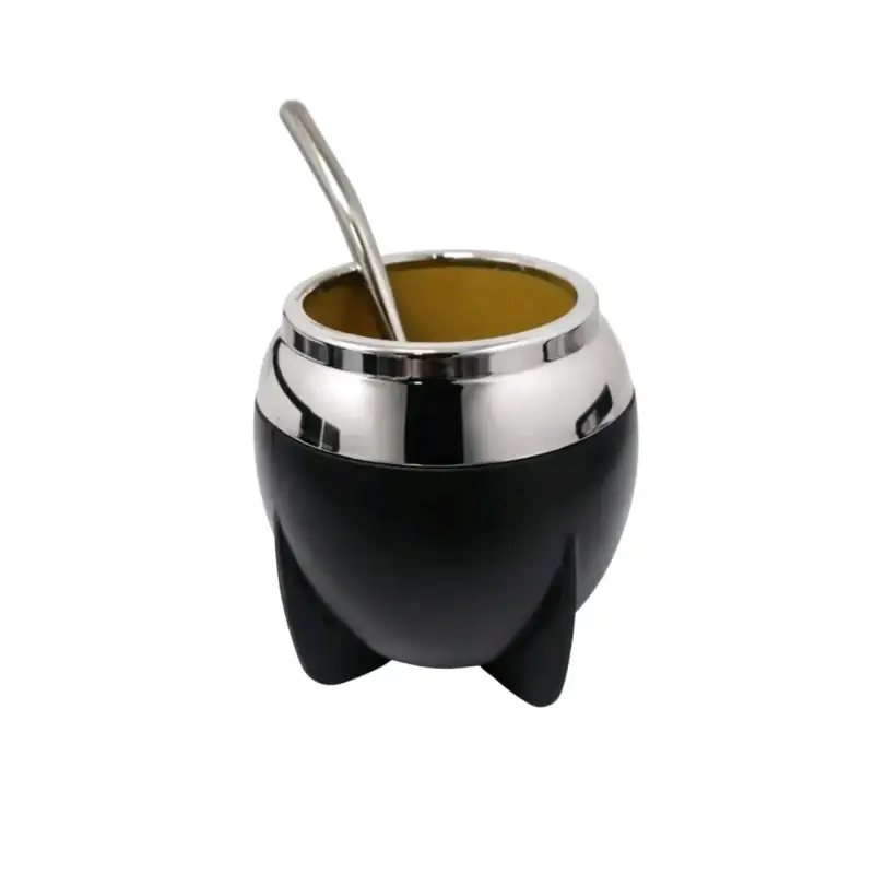 Set yerbero y matera negra flores anymate - 3