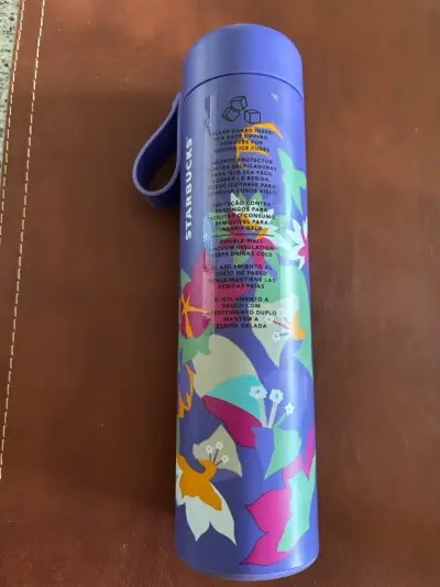 Termo floral Starbucks morado - miniatura 1