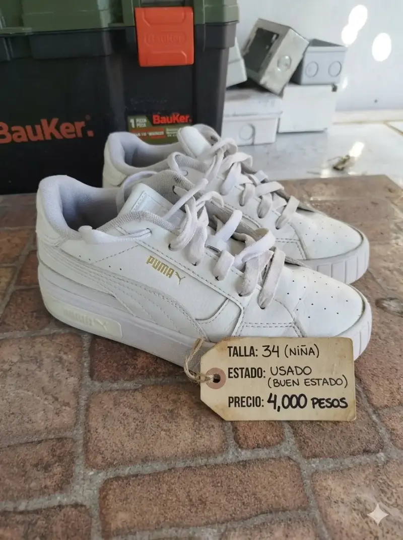 Zapatillas blancas Puma talla 34