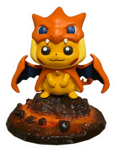 Figura Pikachu disfraz Charizard - miniatura 2