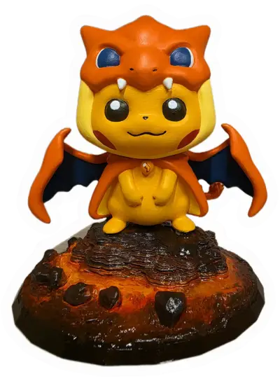 Figura Pikachu disfraz Charizard - miniatura 3