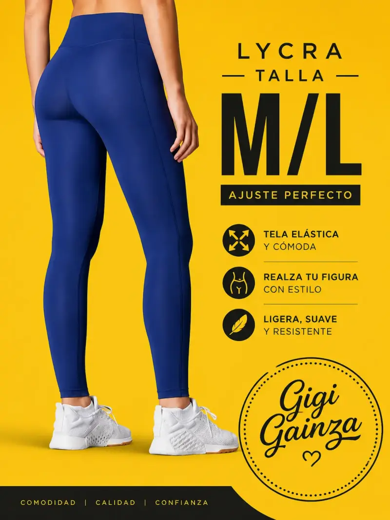 Leggings de lycra azul talla M/L