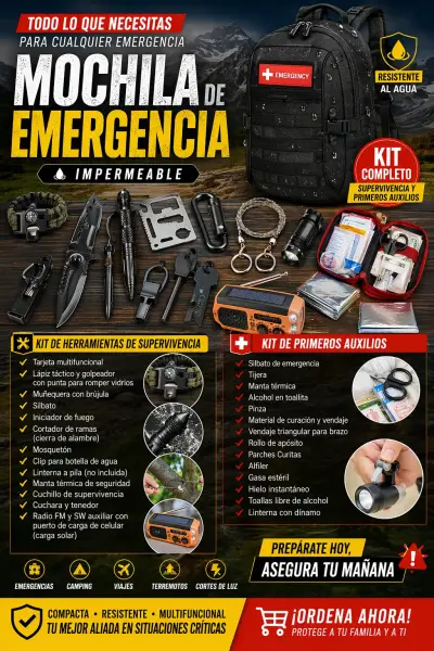 Mochila de emergencia completa - miniatura 2