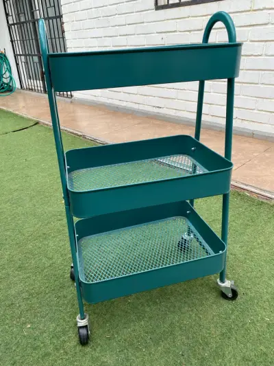 Carro organizador metálico verde - miniatura 1