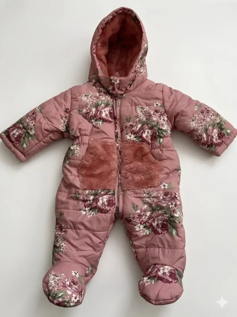Enterito de invierno floral para bebé - 2