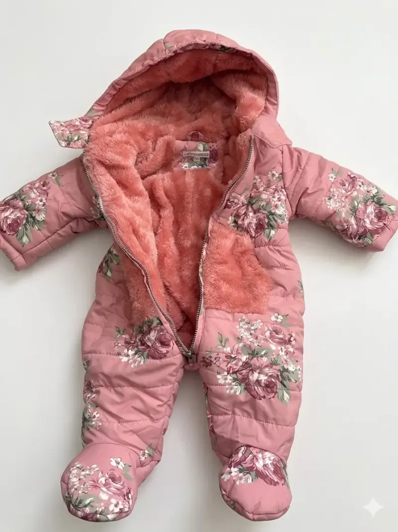 Enterito de invierno floral para bebé - 3