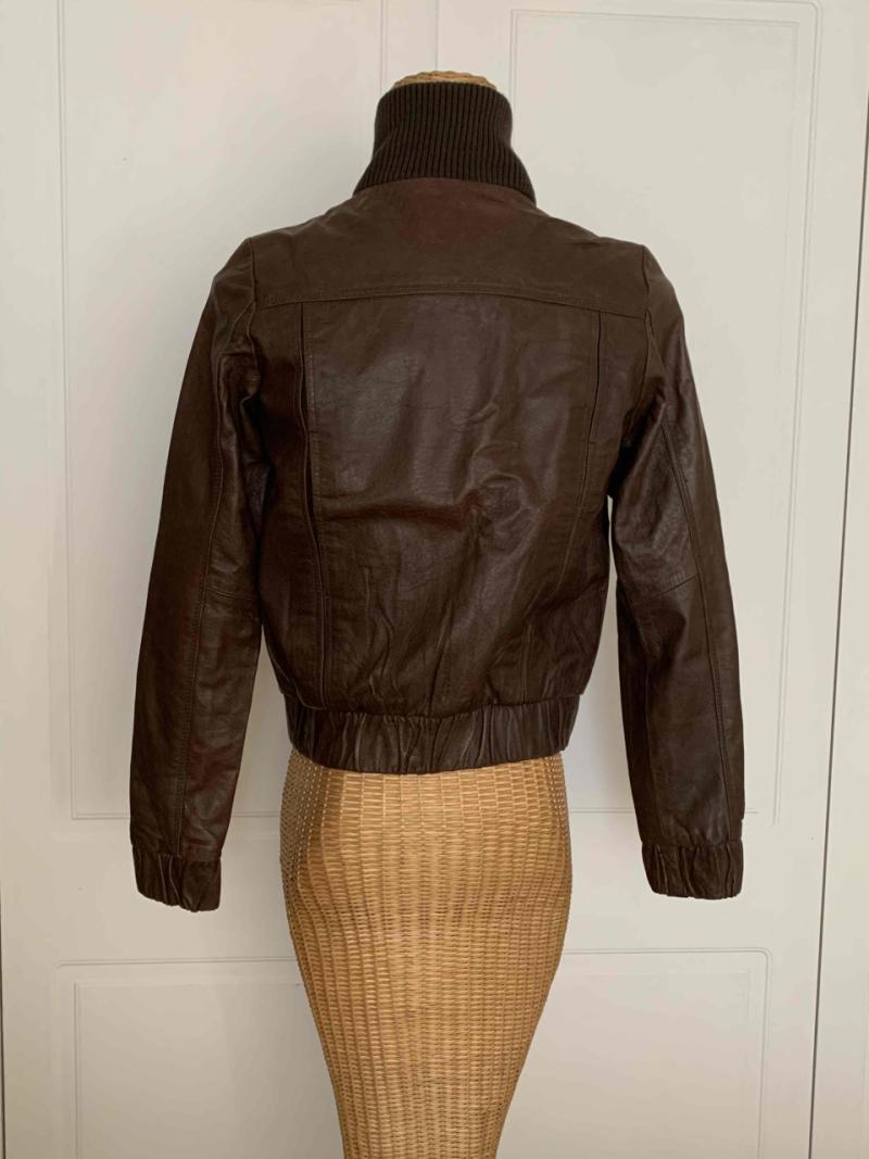 Chaqueta de cuero marrón Robert Lewis - 2
