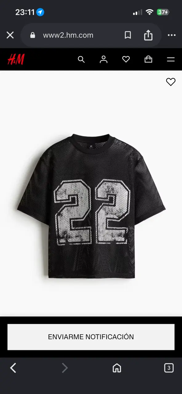 Polera deportiva negra talla XL - 4