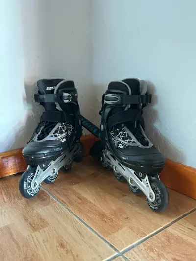PATIN EN LINEA RIDER SLIDE NEGRO-GRIS 36-39 - miniatura 1