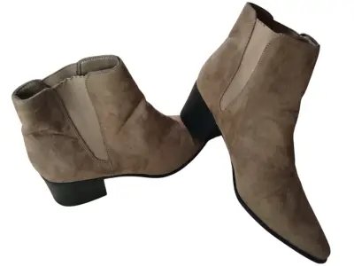 Botines de gamuza marrón - miniatura 1